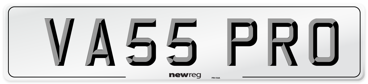 VA55 PRO Number Plate from New Reg